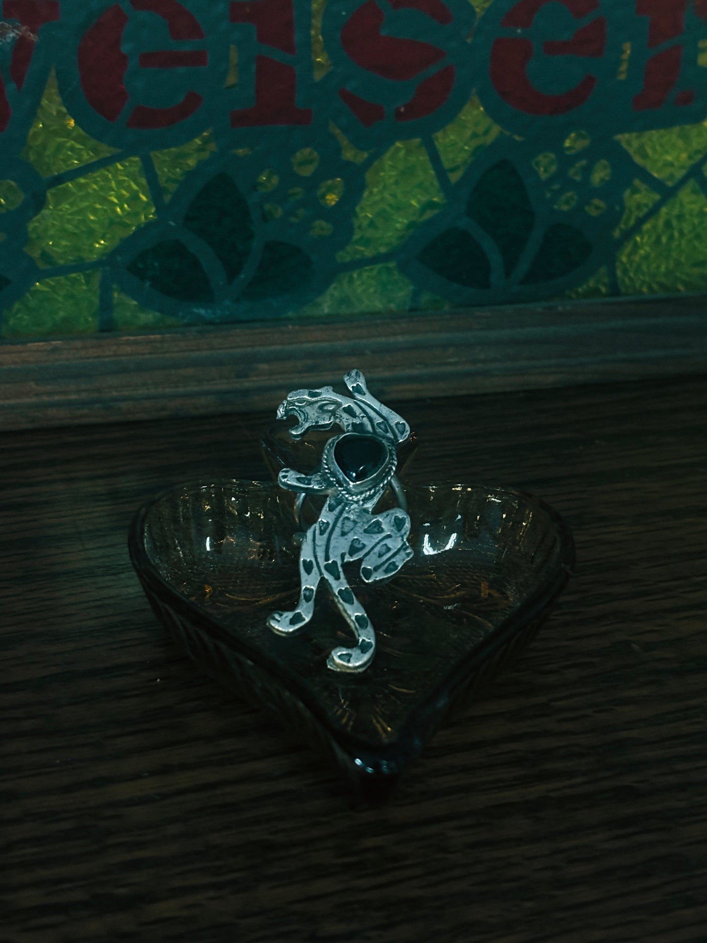 Crawling Panther Ring – Onyx – Sterling Silver – MADE TO ORDER