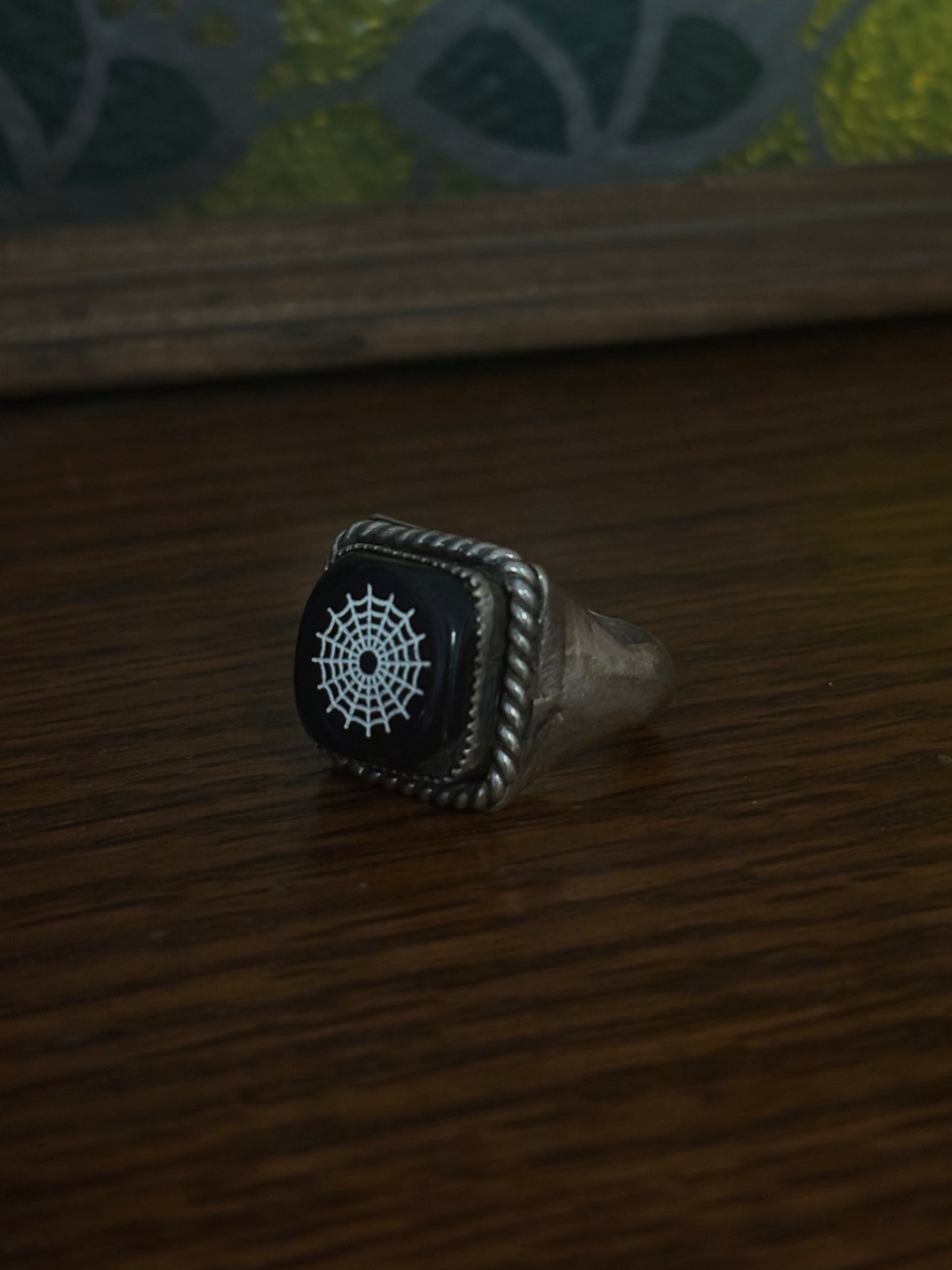 Widowmaker Web Signet Ring Size 8 - READY TO SHIP