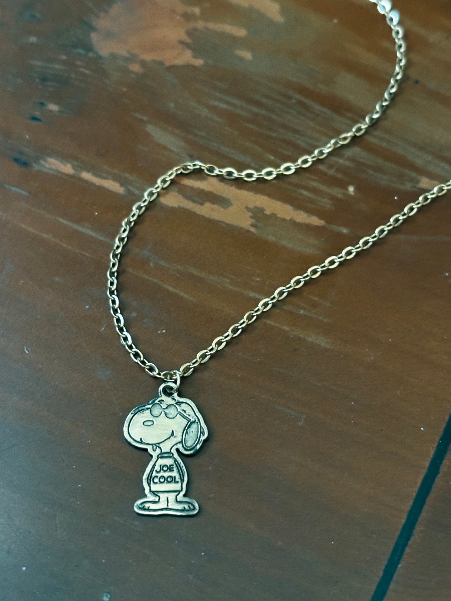 Brass Joe Cool Charm Necklace