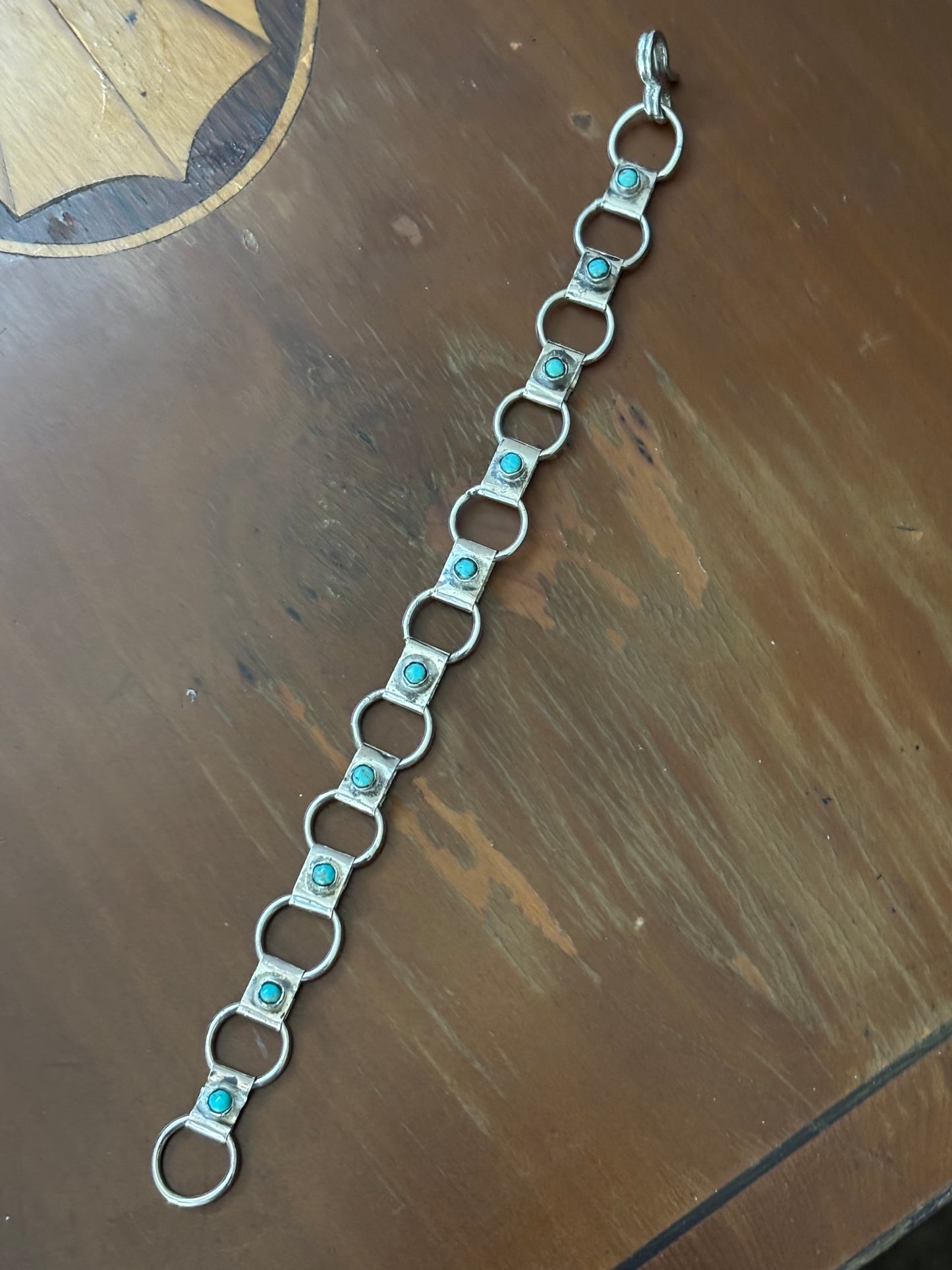 Desert Sky Turquoise Link Bracelet -Small 6.5
