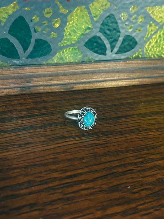 Turquoise Outlaw Ring – Sterling Silver – Ready to Ship – Size 8.5 & 10