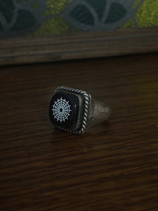 Widowmaker Web Signet Ring Size 8 - READY TO SHIP