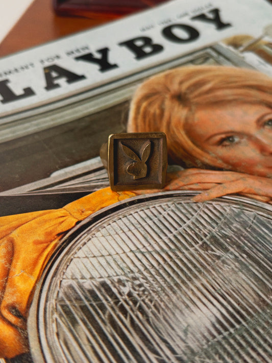 Playboy Bunny Signet Ring - BRASS - MADE TO ORDER