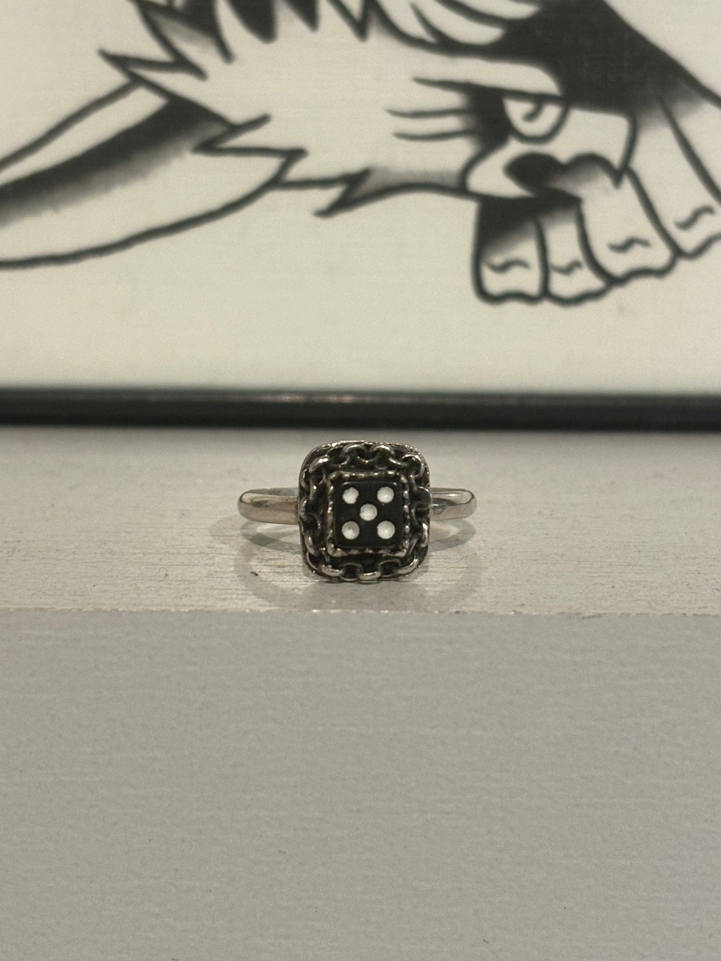 Mini Chain Dice Ring