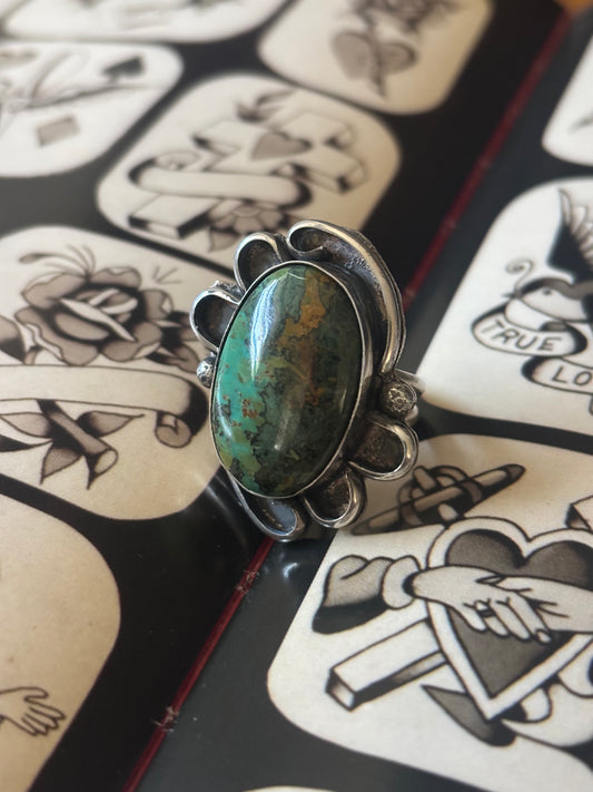 Alisa/Elisa Turquoise Ring -Size 8.5 - READY TO SHIP