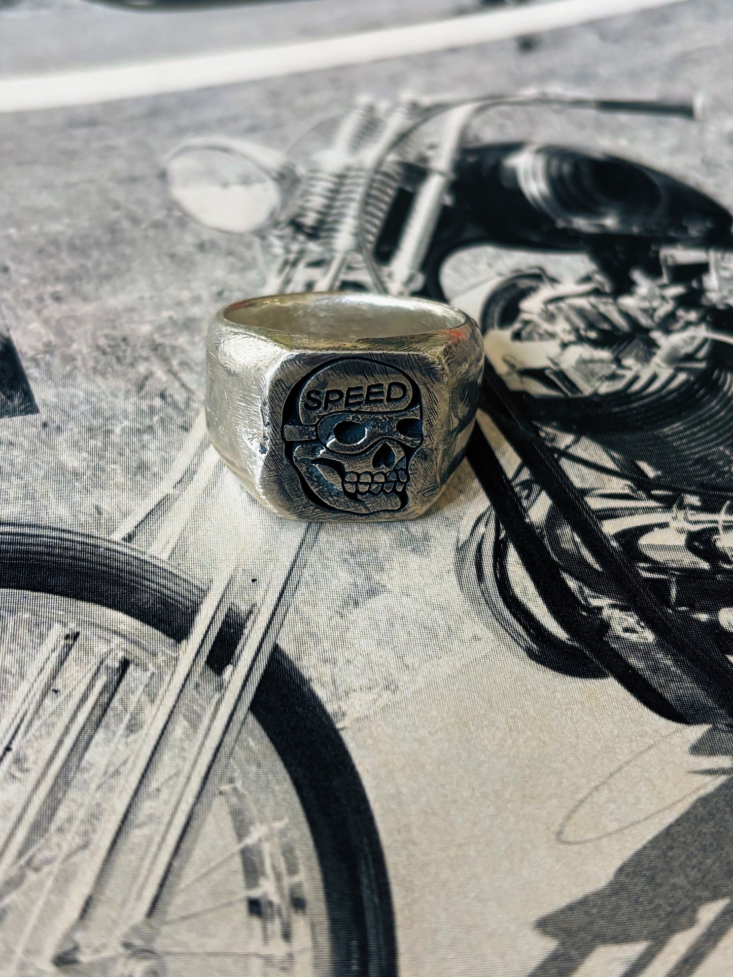 Speed Skull Signet - Size 11 - READY TO SHIP