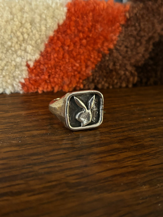 Sterling Silver Bunny Signet