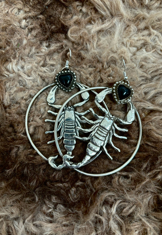 Stinger Earrings - Sterling Silver Scorpion.