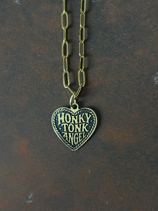 Honky Tonk Angel Charm Necklace