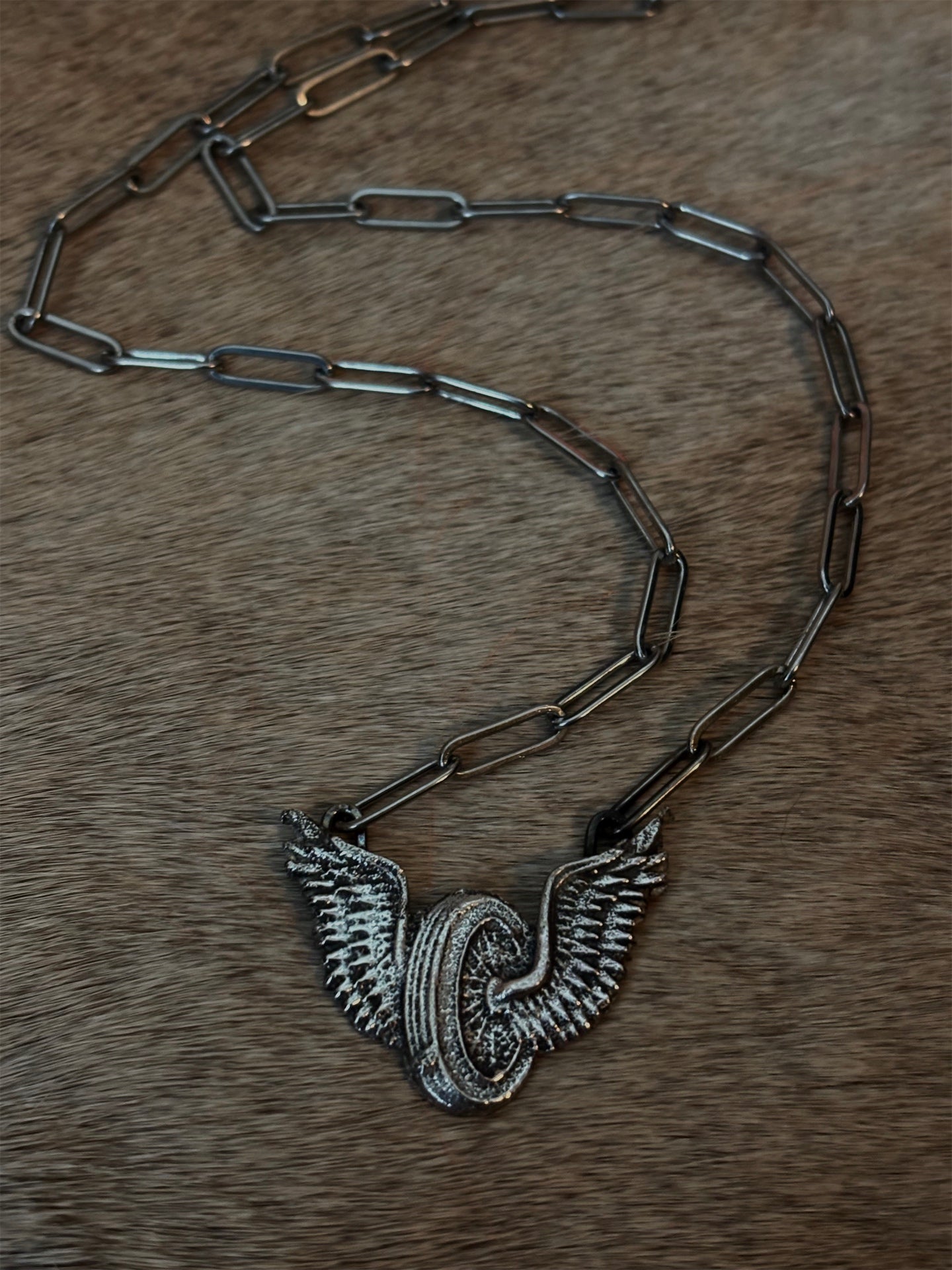 Winged Wheel Necklace