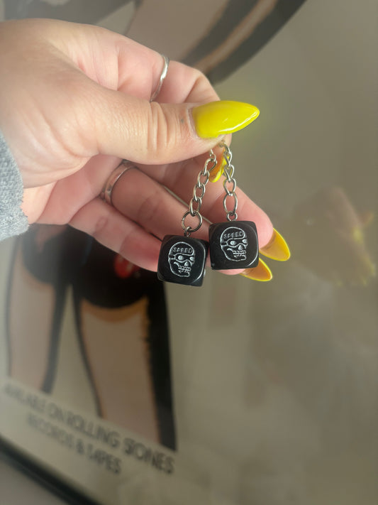 Speed Skull Dice Earrings