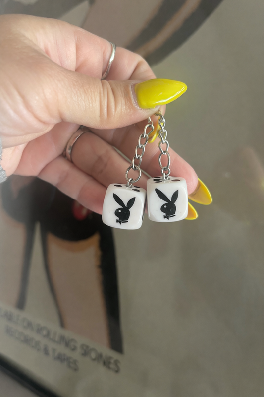 Playboy Bunny Dice Earrings