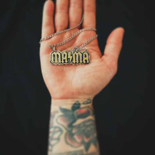 Mama Necklace - Brass & Sterling