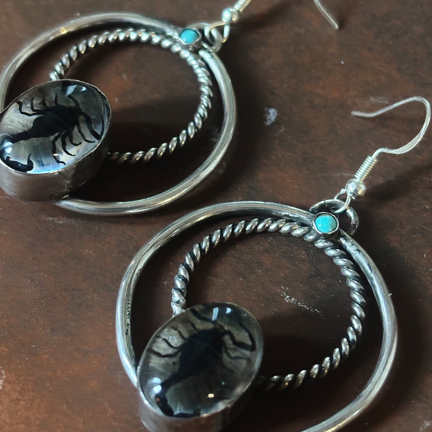 Scorpion Hoop Earrings - Ready to Ship - Sterling Silver