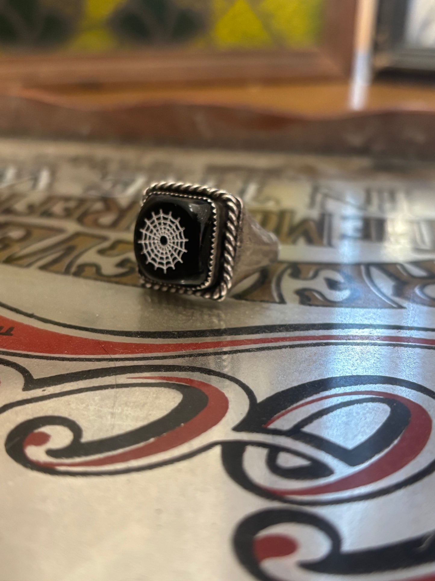 Spiderweb Dice Signet - Size 8